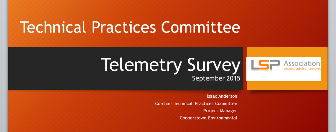 Cooperstown Presents LSPA Telemetry Survey Results to DEP Advisory Committee